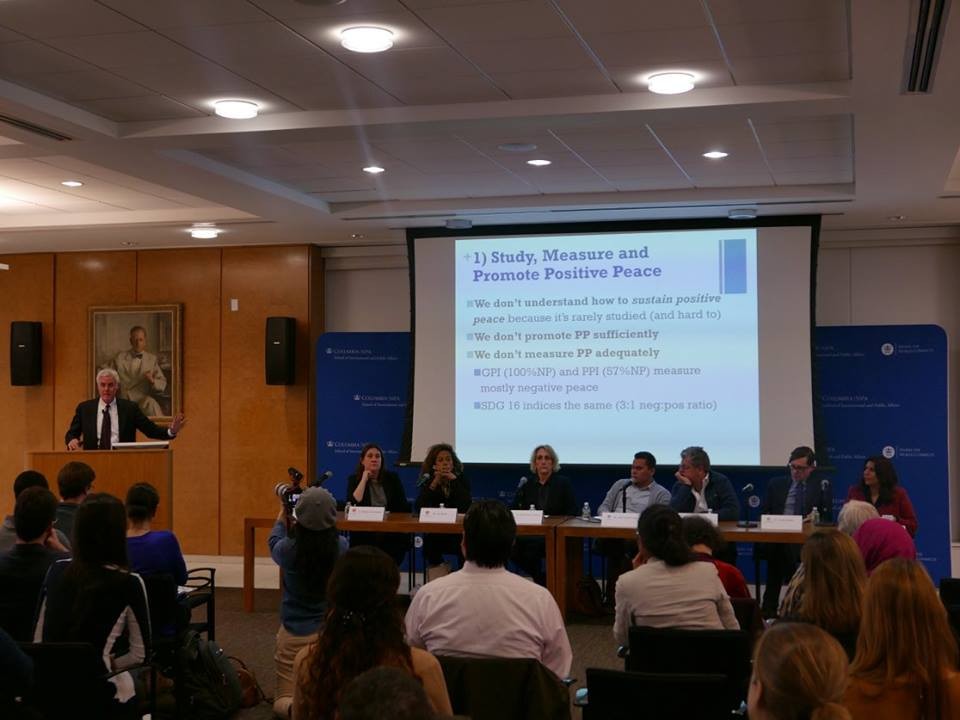 A panel on promoting positive peace at the Sustaining Peace Forum