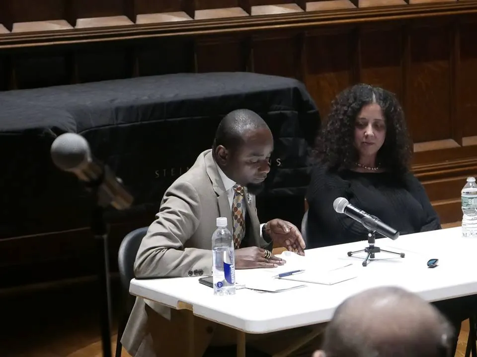 Hakim Williams speaking at the 2019 Sustaining Peace Forum