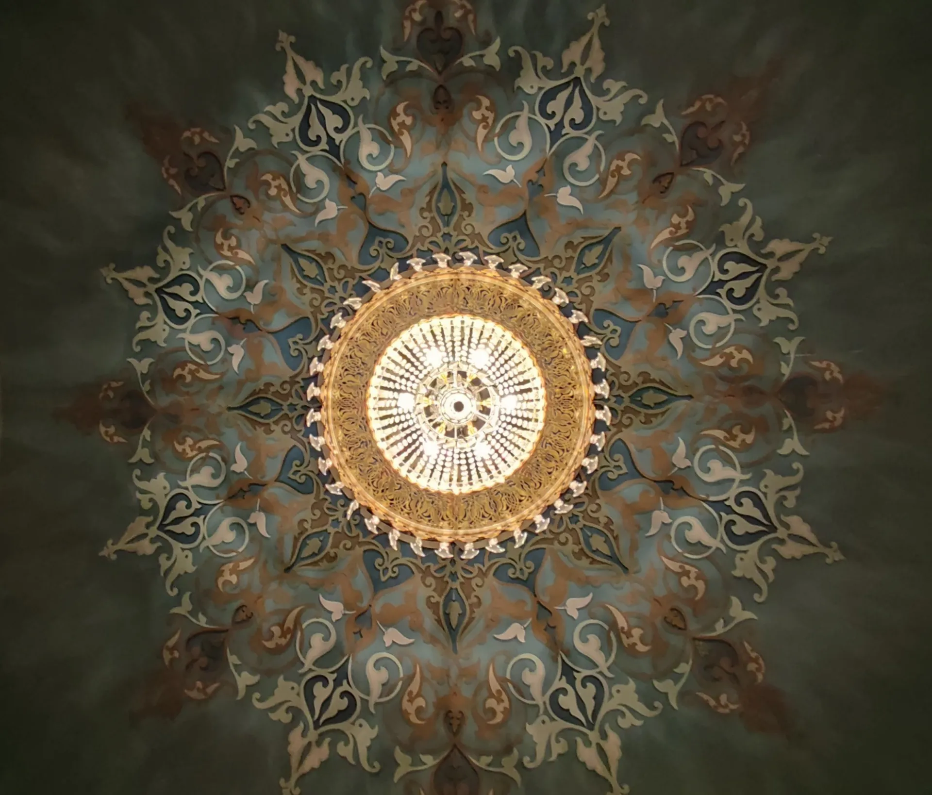 Photo of chandelier in the Opera & Ballet State Theatre, taken during my research in Tbilisi, Georgia. February 2023.