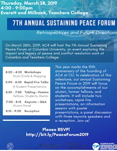 Flyer for the 2019 Sustaining Peace Forum