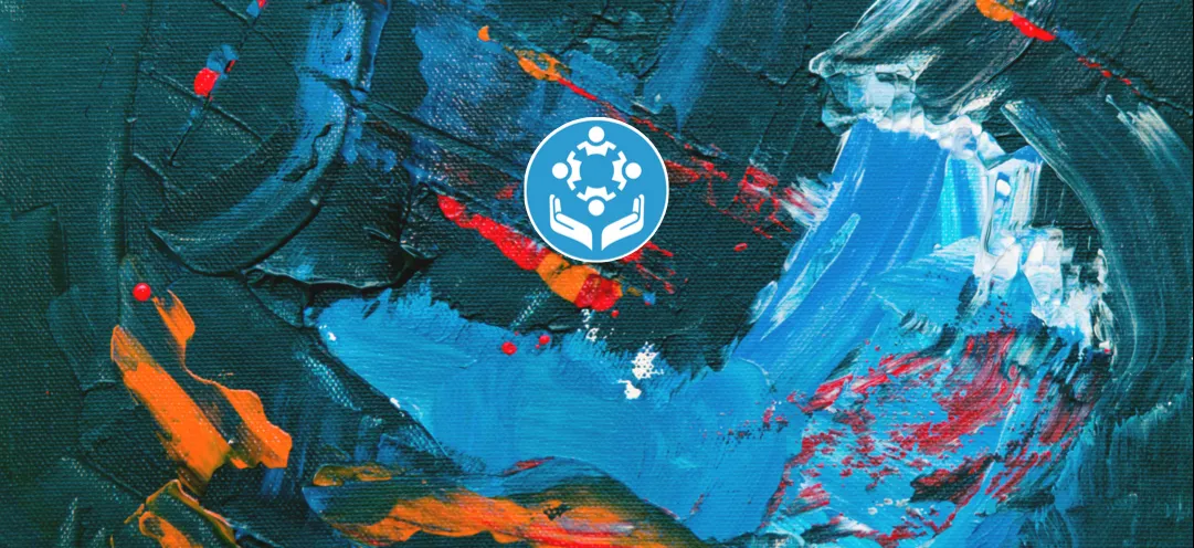 Youth, peace, and security program logo on a painted background 