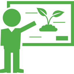 Clipart of a professor teaching about the environment