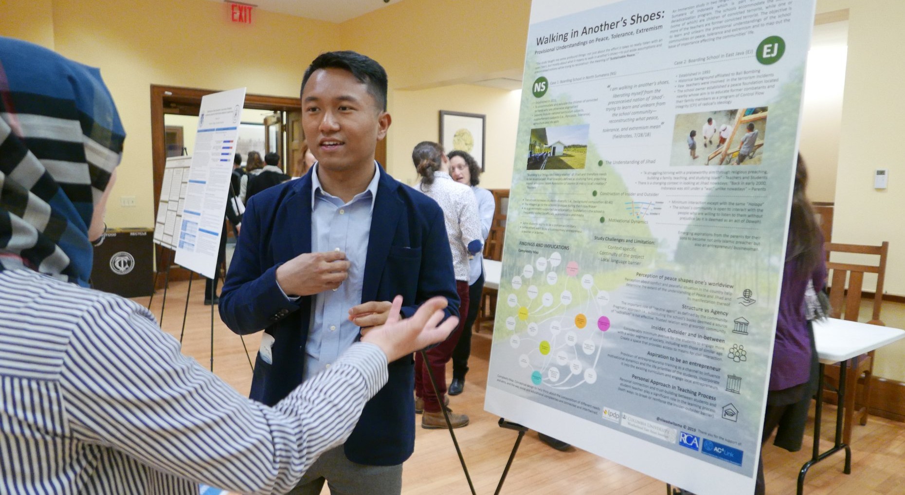 AC4 Graduate Fellow Presenting his research poster at the 2019 Sustaining Peace Forum