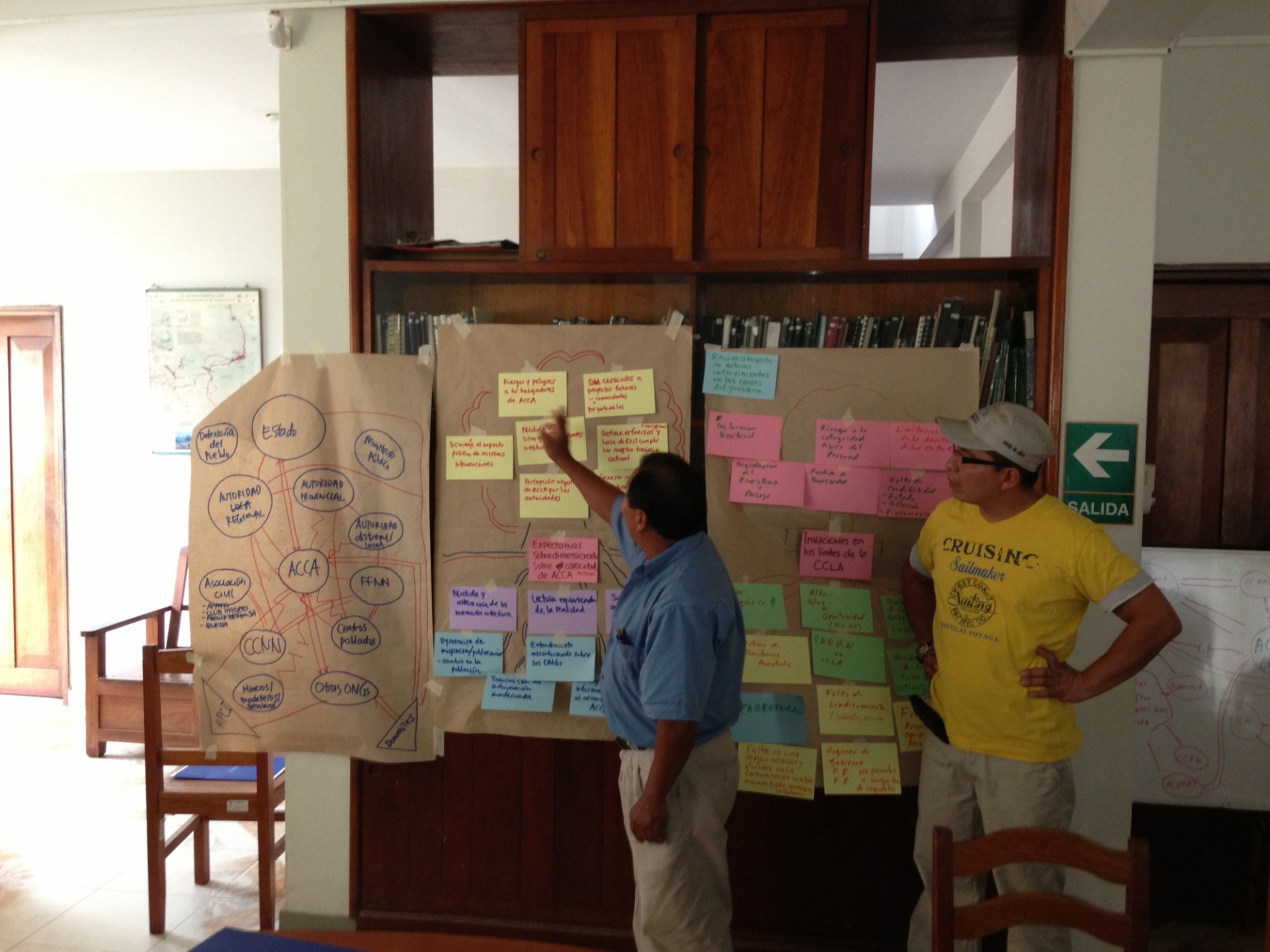 Local partners presenting research in Peru