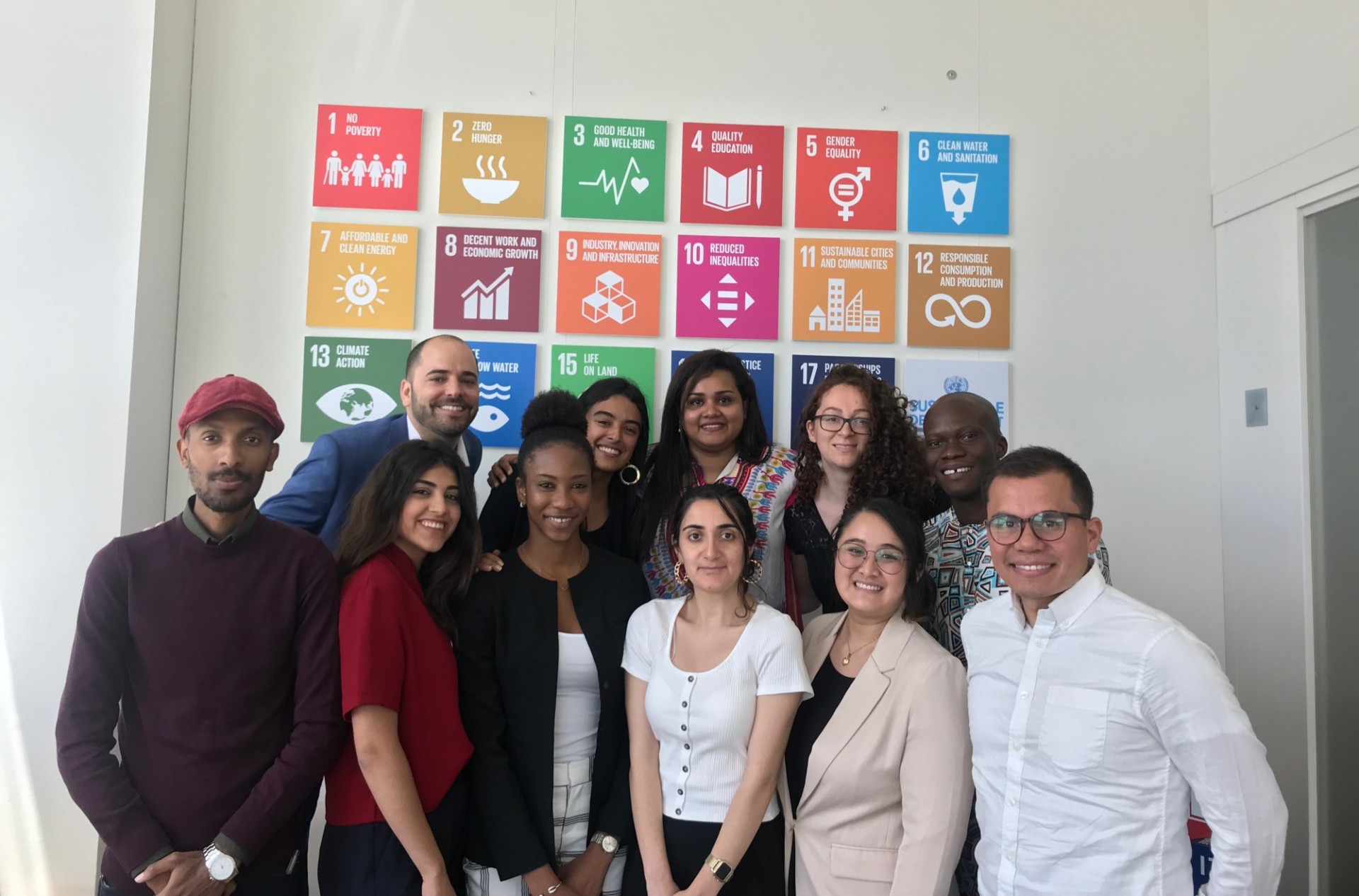 Participants from the first cohort of the YPS Leadership Program at the United Nations.