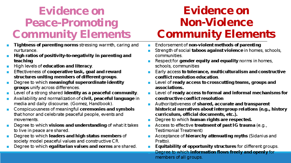 Sustaining Peace Project Elements Part 2