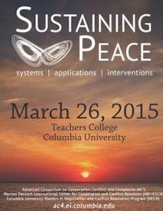 Flyer from the 2015 Sustaining Peace Forum