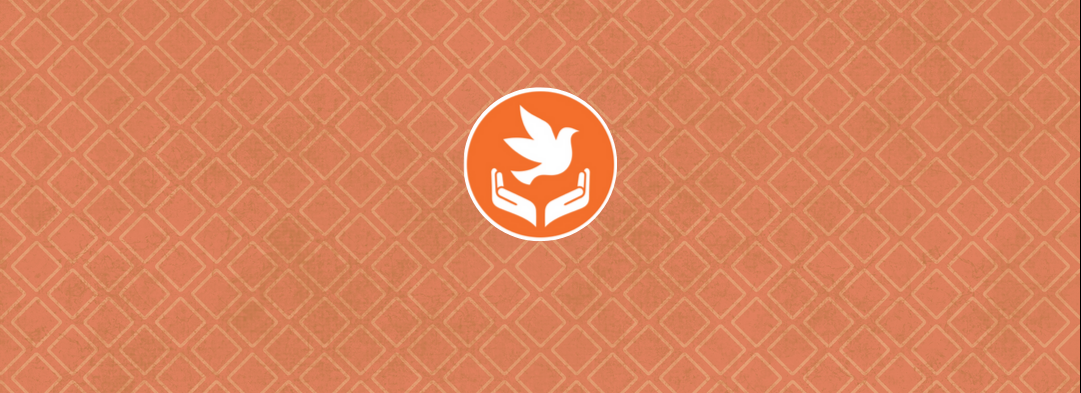 Women, Peace, and Security program logo over printed orange background