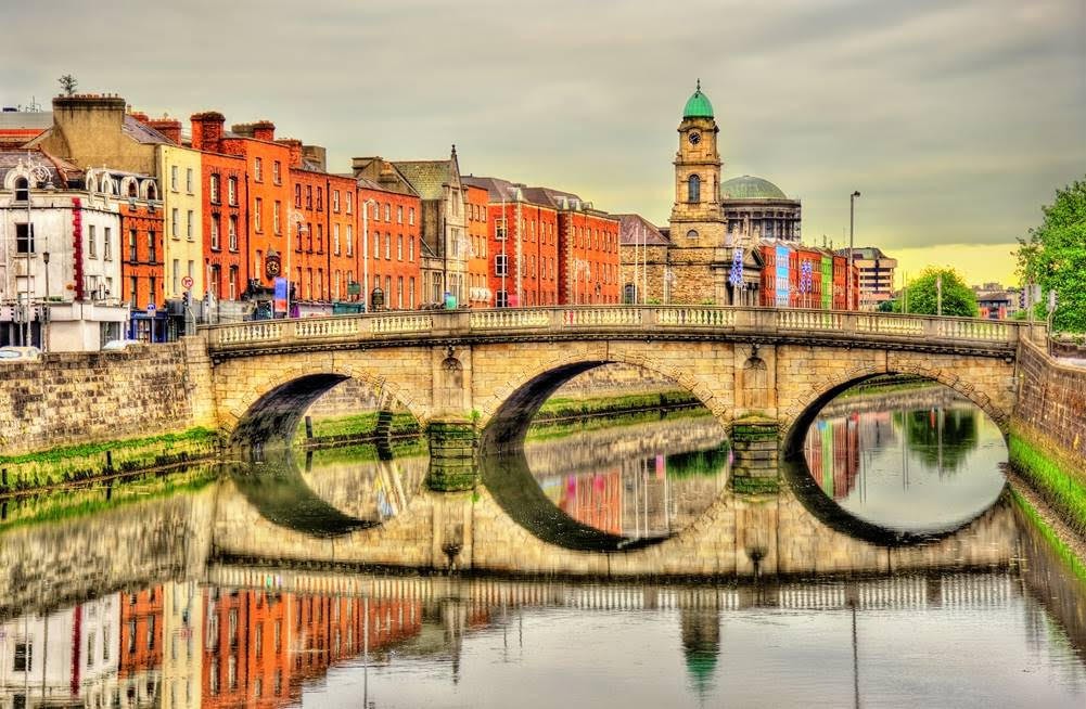 Dublin bridge over river, where the 2019 IACM conference was held